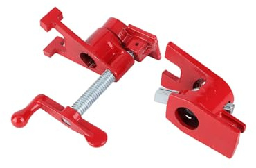Haofy Abrazadera de Tubo de Alta Resistencia de 3/4 Pulgadas Accesorio Vertical de Carpintería de Manivela con Tornillo Galvanizado para Conexión y Fijación en Carpintería y Sujeción de Piedra