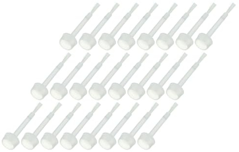 NULYLU Pinceles para Esmalte de Uñas Fácil de Instalar Herramienta de Manicura 200 de Nylon Blanco para Mejorar Eficiencia en Diseño y de Uñas