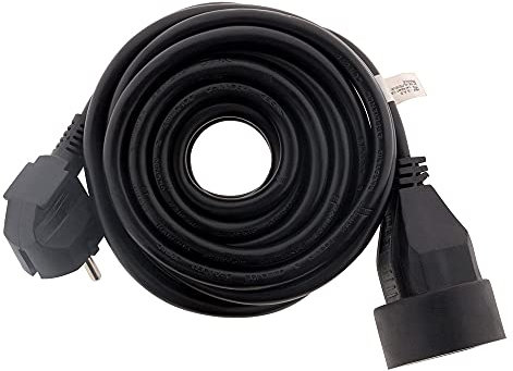 Zenitech - Alargador 16A HO5VV-F 3G1.5mm² Negro 3m