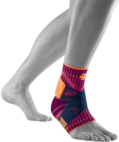 BAUERFEIND Sprunggelenkbandage „Ankle Support“ Unisex, 1 Sprunggelenk Bandage für Sport wie Fußball, Fitness und Joggen, Kein Umknicken durch Knöchelbandage, Pink, XXL