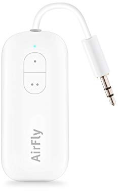 Twelve South AirFly Duo: trasmettitore wireless con condivisione audio per un massimo di 2 AirPods/cuffie wireless a qualsiasi jack audio per l'uso su aerei, barche o in palestra, casa, auto