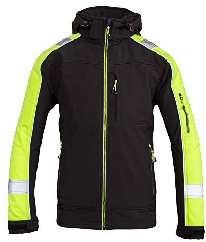 Polstar Benevit Rival Softshell Jacke Warnschutz Warnjacke Reflektierend Schutzjacke Arbeitsjacke (3XL)