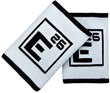 Bandas de sudor para muñeca – Bandas de sudor para muñecas – Bandas de sudor para entrenamiento Crossfit, levantamiento de pesas, fitness funcional, Wods, deportes (blanco, mediano)