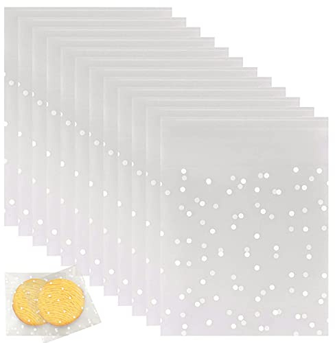 200 Stück Tütchen Cellophantüten，Selbstklebend Plastiktüten Klein klar 8 x 10 cm Zellophantüten Flachbeutel Geschenktüten Süßigkeiten Taschen für Süßigkeiten PlätzchenPralinen Geschenk Mitbringsel