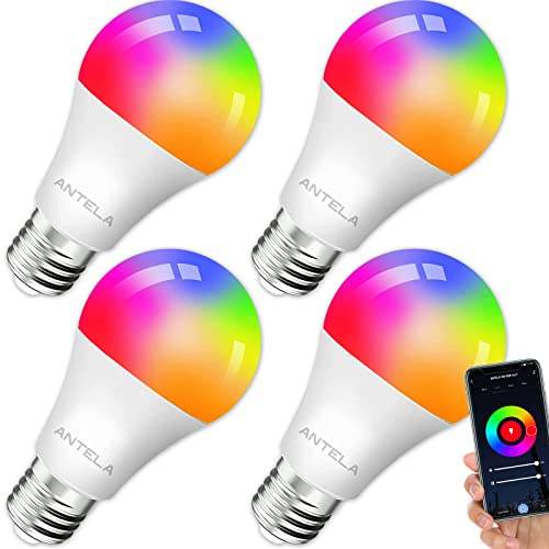ANTELA Alexa Lampe WLAN Glühbirne E27 LED RGB Birne