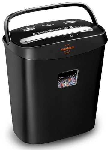 Vidateco 8 Sheet Cross Cut Paper Shredder for Home Office