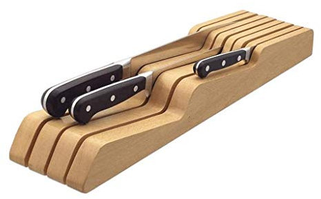 Knives Ceppo portacoltelli nel cassetto: portacoltelli in Legno per cassetti da Cucina - Ceppo portaoggetti in Legno di