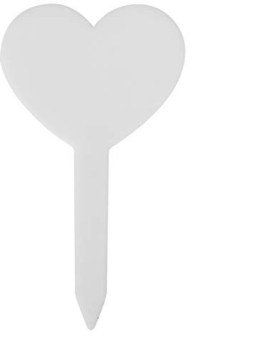 Buachois 100 Stück Kunststoff Pflanzenstecker, 8cm Baumform Blume Pflanzenschilder Topf Namen Tags Pflanzenetiketten Samen Pflanzstäbchen für Gewächshausgarten(Weiß)
