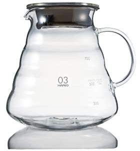 Hario V60 Kaffeeservice aus Glas, 800 ml, transparent