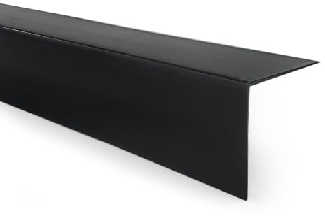 Quest Winkelleiste PVC 35x35 mm ohne Bohren - Schwarz, 200 cm | Winkelprofil & Eckenschutz für Wandkanten und Außenecken, für Flur, Büro & Möbel, robustes PVC, Montage mit Kleber