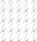 MEMOFYND 20 Pcs S Shape Metal Hooks for Kitchen, Bedroom, Bathroom - Removable Storage, Traceless Multifunctional Cloak Hooks