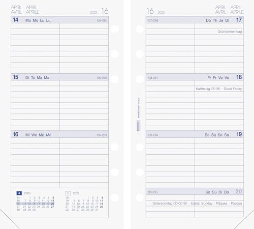 BRUNNEN Wochenkalendarium FILIUS (2025), 2 Seiten = 1 Woche, 93 × 172 mm, 144 Seiten