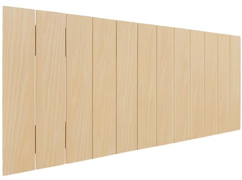 DHOME Testata in legno riciclato MDF Pallet Style letto verticale Pallet Raccordi inclusi (90cm, Legno naturale)