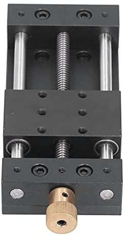 Guida Lineare Manuale a Fase Lineare Slitta con Base in Lega di Alluminio Vite a Sfere da Tavolo Ad Alta Precisione Guida di Movimento Guida Lineare Manuale Cuscinetto Lineare M5 | Slitta con base in lega di alluminio, vite M5 e cuscinetto a sfere, per ingegneria meccanica e automazione, con ma