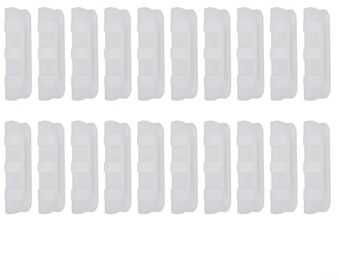 Lot de 20 clips de serrage pour film de serre, cadre de tube, tige de serre (blanc, 20 mm)