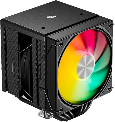 CPU Cooler Air, Dual Tower ARGB CPU Cooler with 120mm PWM Fan, 6 Heat Pipes CPU Air Cooler ARGB for AM5/AM4/AM3, Cooler for PC Compatible with Intel LGA 1851/1700/1150/2011/2066/1151/1155/1156