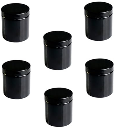 HAPINARY Lot de 6 pots à crème vides pour cosmétiques Récipients anti-fuite pour lotions et produits de soins de la peau Taille de voyage pratique Noir