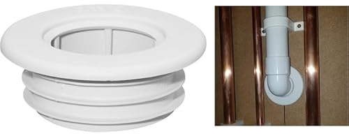 Airtight Finish Around a Pipe, Color White, Diameter 32mm, 2 in Pack