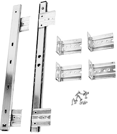 Angoily Keyboard Rails Pair Under Desk Keyboard Drawer Slides Smooth Ball Bearing Track for Computer Desk Tray Extension
