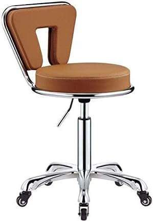 OWOHYG Executive Recline Friseurhocker, PU-Leder-Chefsessel für den Heimgebrauch im Büro, moderner, schwarzer Drehstuhl, gepolsterter Bürostuhl(Orange)