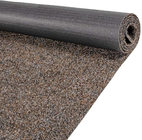 ANRO Teppich Läufer Schmutzfangmatte Sauberlaufmatte Fußmatte Indoor Outdoor Flur Eingang Oskar 160 x 160 cm Braun