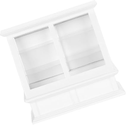 Vaguelly Miniatur Glasvitrine Für Puppenhäuser Kreatives Mini-Cabinet Für Dekoration Und Spielszene Romantisches Design Mit Schiebetüren Für Kleine Räume