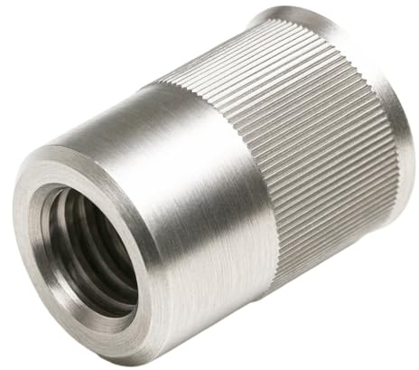 FRANTOS 10 Stück Blindnietmutter FK Alu M 5x12,0 Klemmb.0,5-3,0 mm, Rundschaft gerändelt m. Unterkopfverzahnung - Blindnietmuttern Nietmuttern