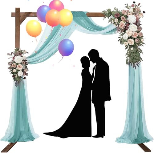Arche de Mariage carrée en Bois de 2,2 m, pour intérieur et extérieur, décorations rustiques, Style bohème, pour Jardin, Plage, forêt, cérémonie en Plein air, Toile de Fond de Mari