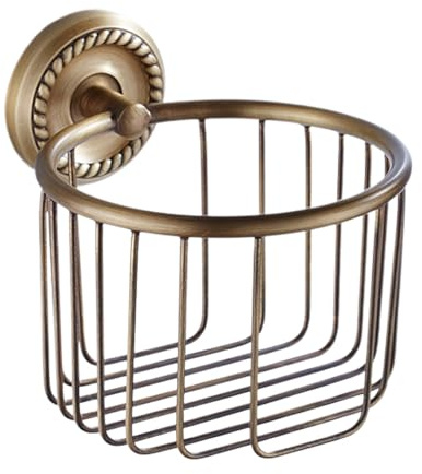 Porta rotolo da toilette vintage in | Dispenser a cestello per rotolo di carta igienica montato a parete - Supporto rustico solido accessori decorativi per ufficio hotel dormitorio