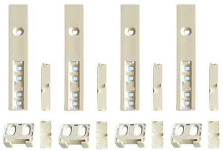 YHNNH 4pcs Freezer Door Plastic Mounting Bracket Fixing Slide Kit For Integrated Fridge Refrigerator Door Slide Guide Rail Sliding