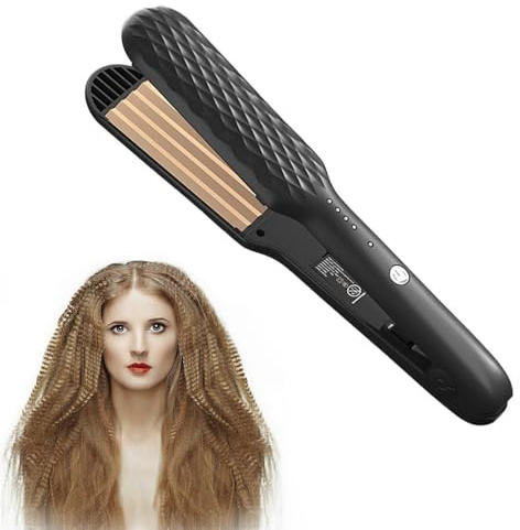 KBIBCK Fer à friser,fer à friser avec 4 réglages de température,fer à friser,outil de coiffure pour boucles volumineuses, fer à lisser pour boucles et lissages,fer à onduler pour tous types de cheveux