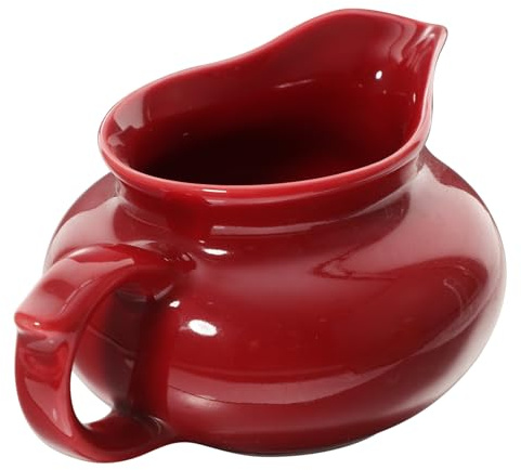 Toyvian Barchetta per Salse in Ceramica, Multifunzione, 1 Pezzo Rosso | Stile Domestico Moderno, per Salse di Carne e Fondute di Formaggio, Salvaspazio, Uso Singolo o Famiglia