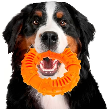 AHEJIOO Hundespielzeug Unzerstörbar Gummi Für Starke Kauer, Kauspielzeug Hund zur Zahnreinigung, Hunde Spielzeug, Unzerstörbares Hundespielzeug Für Kleine, Mittlere & Große Hunde﻿(13cm)