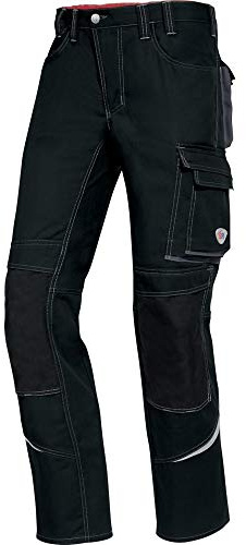 BP Comfort Plus 1803-720-32 Arbeitshose - Gummizug im Rücken - Bundfalten - Normale Passform - Größe: 54n - Farbe: schwarz