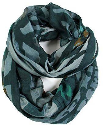 Scarfand's Classic Leopard Animal Print Infinity Fashion Scarves (Animal Teal)