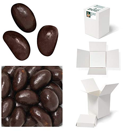 Bulk Gourmet Emporium Dark Chocolate Roasted Brazil Nuts 380g - Premium Belgian Chocolate Coated Nuts - Vegetarian, Halal Friendly, Palm Oil Free, Plastic-Free Packaging - Luxury Gift