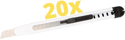 20x CUTTERMESSER 9MM X9090 ABBRECHKLINGE Teppichmesser TASCHENCLIP