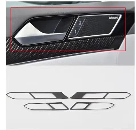 Edelstahl Schwarz Liniert Türgriff Rahmen Blende Abdeckung Passend Für VW Passat B8 Arteon