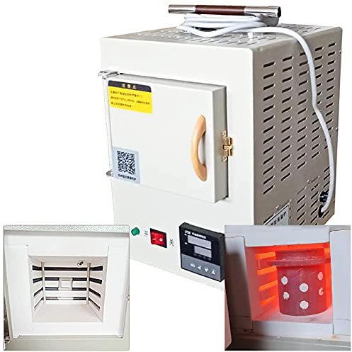 LMBXAIP Petit Four éLectrique De Laboratoire, (PortéE : 100-1200°C, PréCision : 1°C) Fibre CéRamique Multifonctionnelle, Four Haute TempéRature IntéGré à Commande par Programme