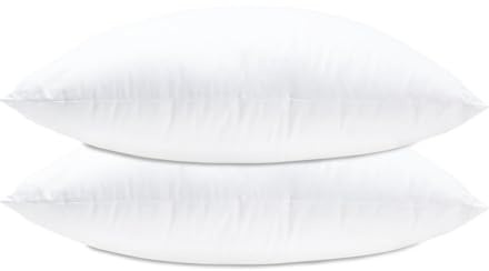 Lancashire Textiles 2 Pack Luxury 12 x 12 (30 x 30cm) Cotton Blend Cushion Pads with Super Bounce Polyester Fibre, Made of Finest British Materials