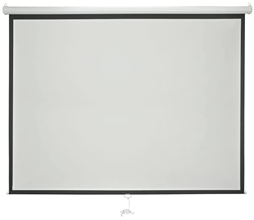 AV:Link | Manual Large Projector Screen with Auto Lock Mechanism – 120” (305cm) Matte White, 4:3 Ratio, Flame Retardant, and Mildew Proof – Ideal for Classrooms, Auditoriums, and Places of Worship