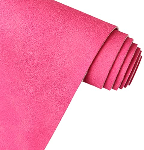 Piel sintética, suave, piel sintética mate, para moños, pendientes, fabricación de joyas, rosa, 30 x 135 cm