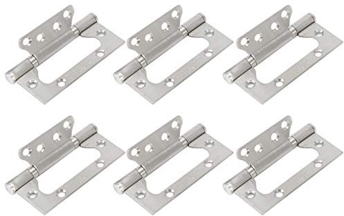 Alvinlite Cerniere per Porte ad Apertura Piatta Cerniera per Cuscinetti Muti in Acciaio Inossidabile Ferramenta per mobili 6 Pezzi per armadietto per Porte e finestre