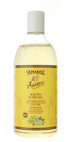 L'AMANDE - Bagnoschiuma Uomo e Donna Agrumato, con Liquirizia e Oli Essenziali di Bergamotto Bio, Docciaschiuma Gel Detergente e Idratante Corpo, Bagno Schiuma Delicato e Naturale - Bergamotto, 500 ml