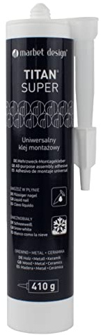 PROVISTON | Colle de montage pour plinthes | 310 ml | Colle polyvalente blanche | Plinthes, moulures en stuc, panneaux muraux | Colle système | Pour intérieur