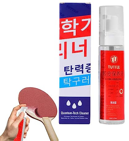 QARIDO -Pong-Paddelspray, Tischtennisschläger-Pflege-Spray-Reinigungsmittel, 100 ml Tischtennisschlägerreiniger Tischtennis-GummireinigerFür professionelle Spins