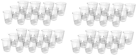 Provance 6-48 Stück Schnapsglas Shot Kurzer Shotgläser Tequila 2cl 4cl 20ml 40ml Vodkagläser Glas Standfest Verstärkter Boden Spülmaschinenfest Partygläser Getränkegläser (48)