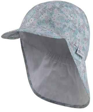 Sterntaler Schirmmütze mit Nackenschutz Zweige für Mädchen - Schirmmütze Baby schützt den Kopf an warmen Sommertagen - UV 50+ Sonnenkappe Baby gefüttert mit weichem Baumwollstoff