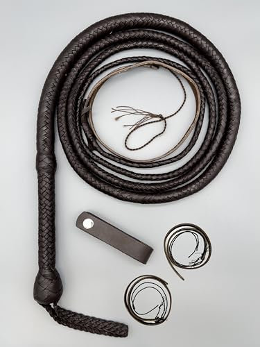 Generisch Bullwhip Fouet en Cuir de Marron 122 cm