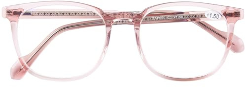 DOOViC Lesebrille Blaulichtfilter Übergröße/Sonnenbrille mit Sehstärke | Modern Große Gläser Lesehilfe mit Stärke für Damen